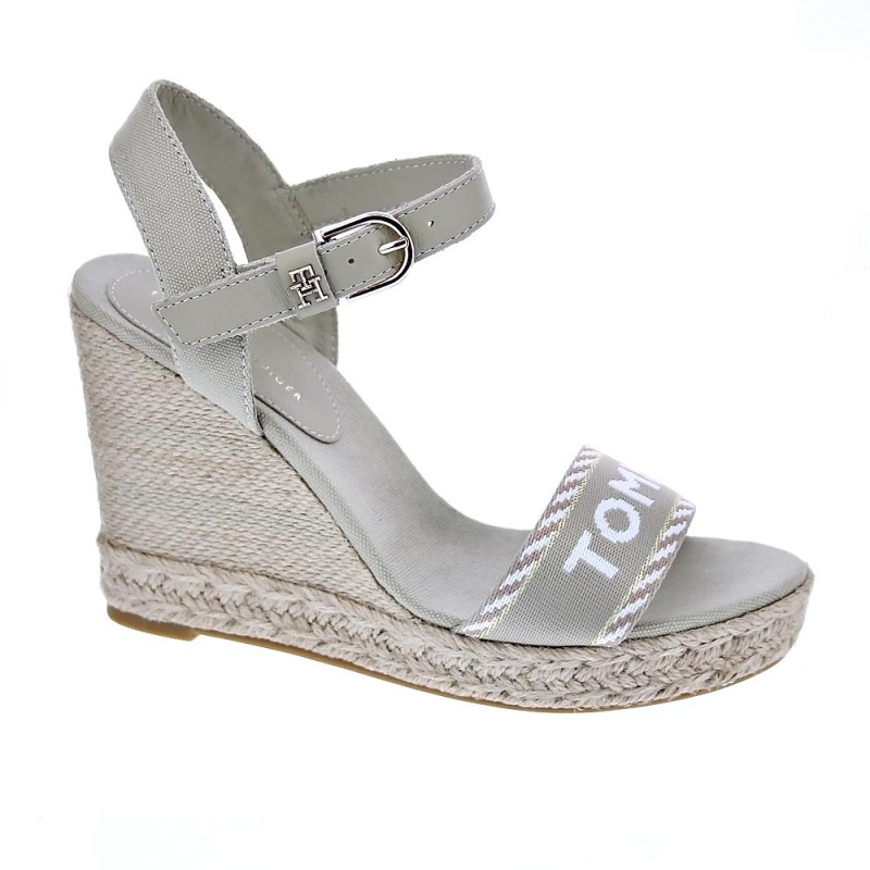 Sandalias Tommy Hilfiger zapatos Mujer modelo Seasonal Webbing Beige 