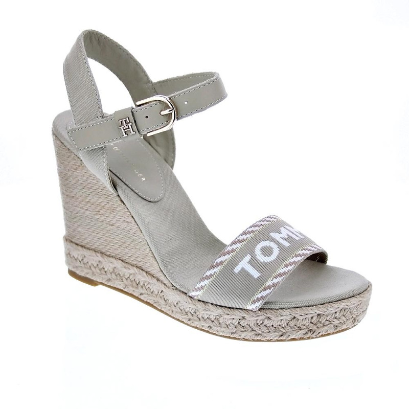 Sandalias Tommy Hilfiger zapatos Mujer modelo Seasonal Webbing Beige 