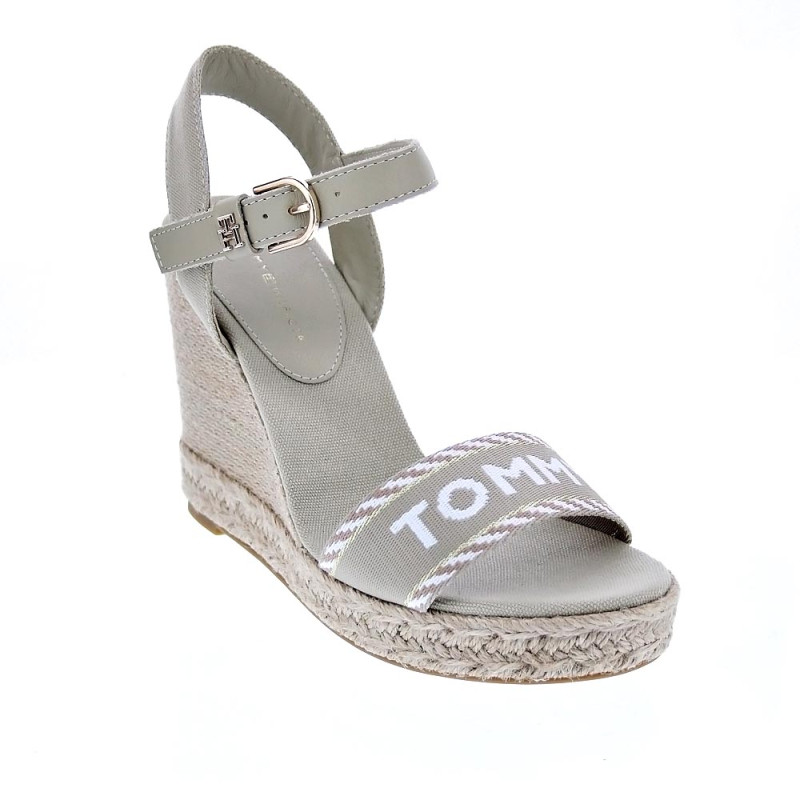 Sandalias Tommy Hilfiger zapatos Mujer modelo Seasonal Webbing Beige 