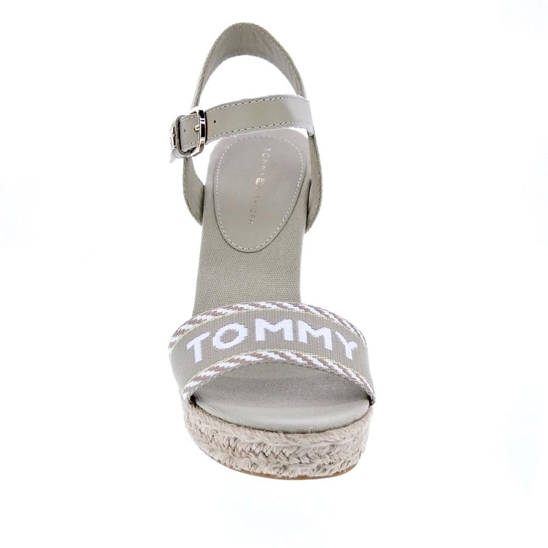 Sandalias Tommy Hilfiger zapatos Mujer modelo Seasonal Webbing Beige 