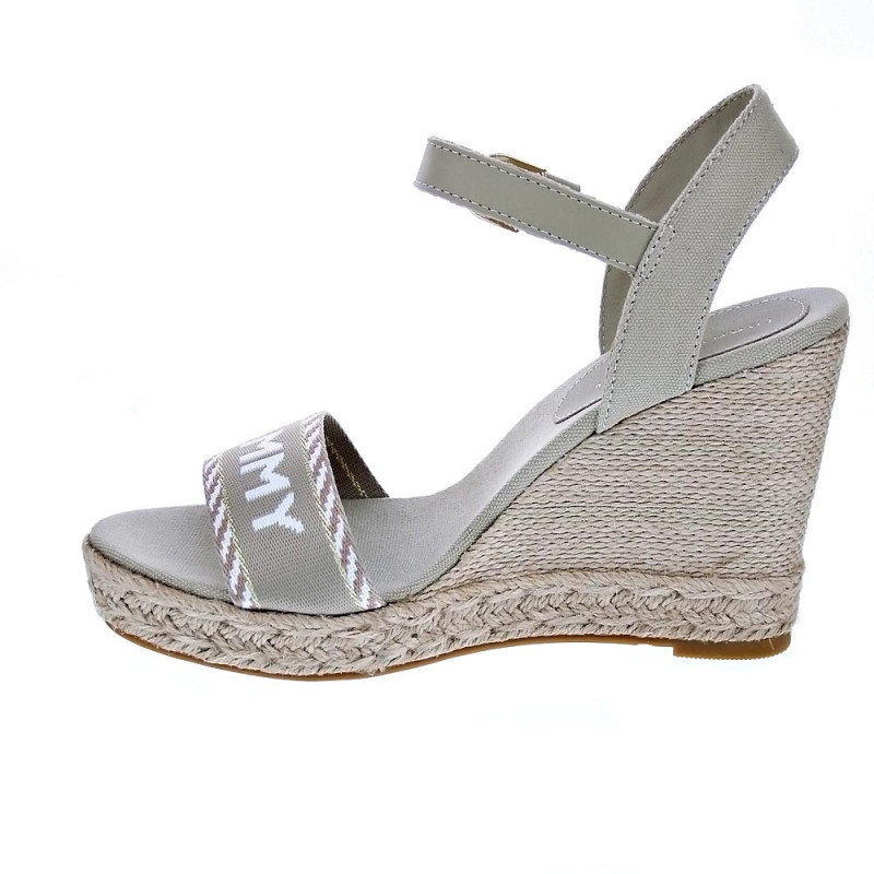 Sandalias Tommy Hilfiger zapatos Mujer modelo Seasonal Webbing Beige 