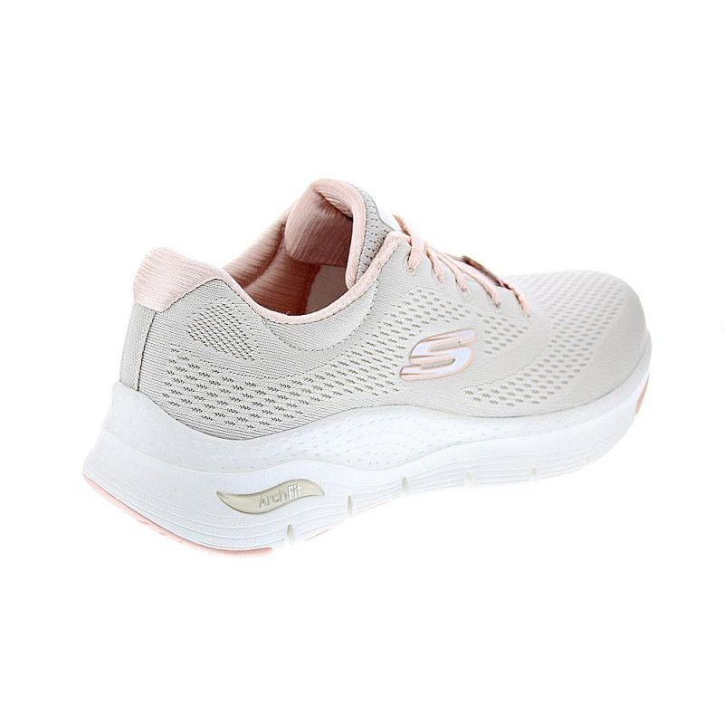 Zapatillas Skechers zapatos Mujer modelo Arch Fit Beige 
