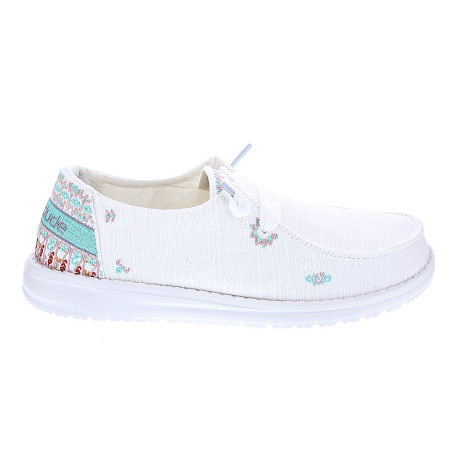 Mocasines Hey Dude zapatos Mujer modelo Wendy Blanco 