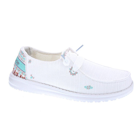 Mocasines Hey Dude zapatos Mujer modelo Wendy Blanco 
