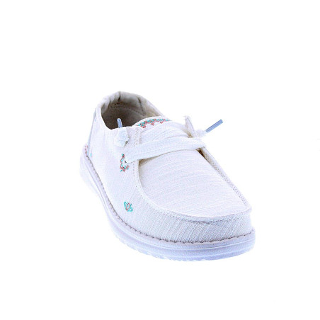 Mocasines Hey Dude zapatos Mujer modelo Wendy Blanco 