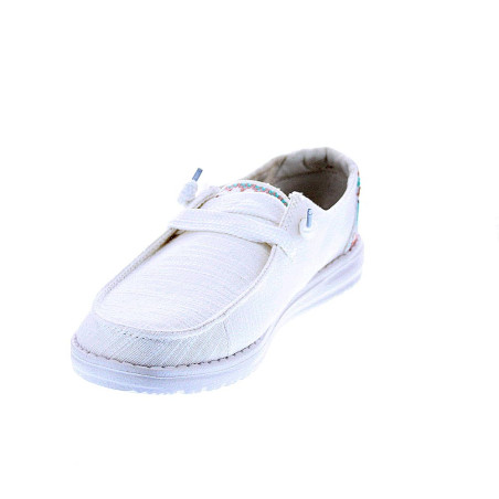Mocasines Hey Dude zapatos Mujer modelo Wendy Blanco 