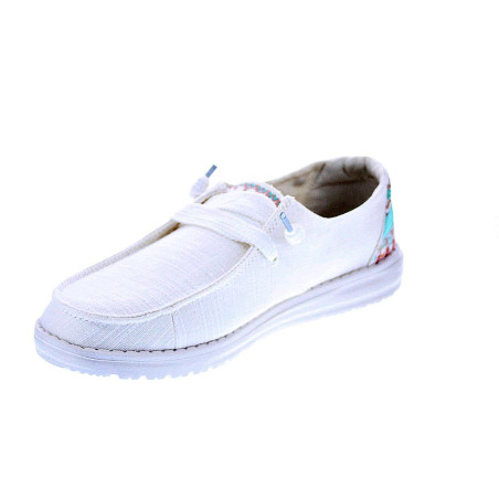 Mocasines Hey Dude zapatos Mujer modelo Wendy Blanco 
