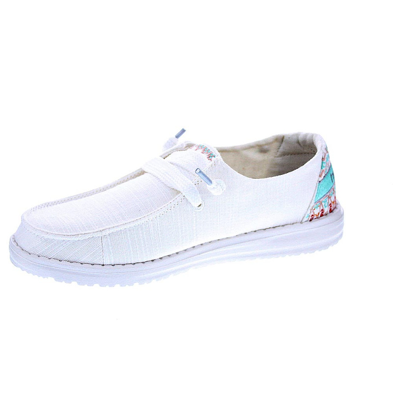 Mocasines Hey Dude zapatos Mujer modelo Wendy Blanco 
