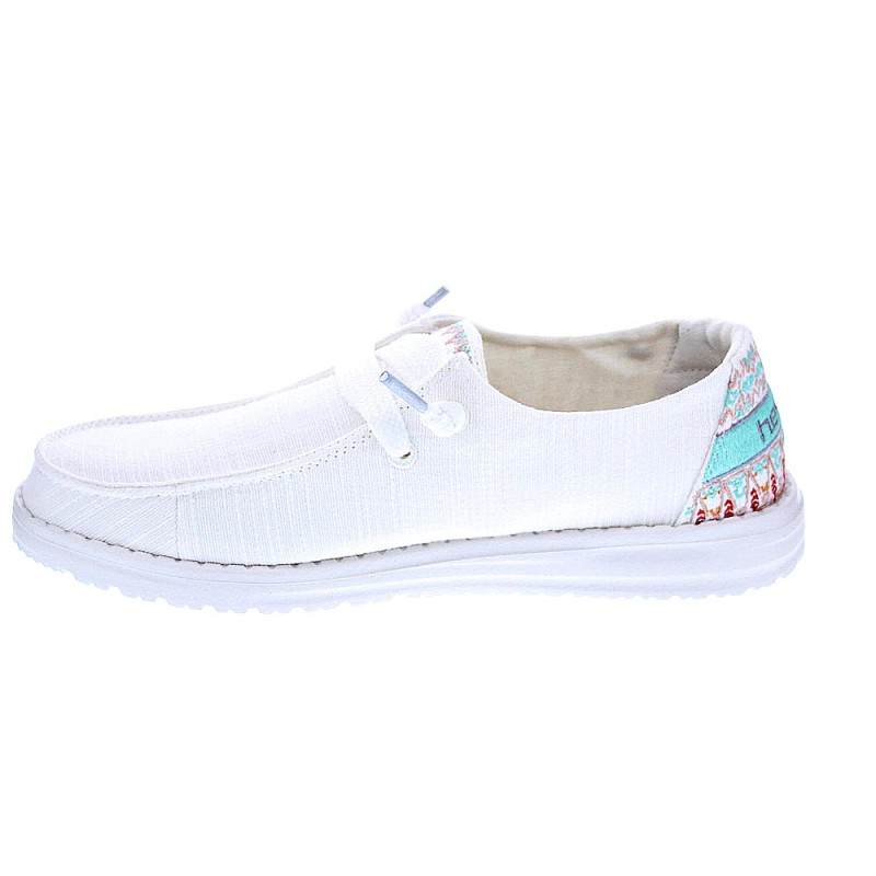 Mocasines Hey Dude zapatos Mujer modelo Wendy Blanco 