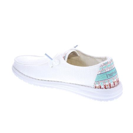 Mocasines Hey Dude zapatos Mujer modelo Wendy Blanco 