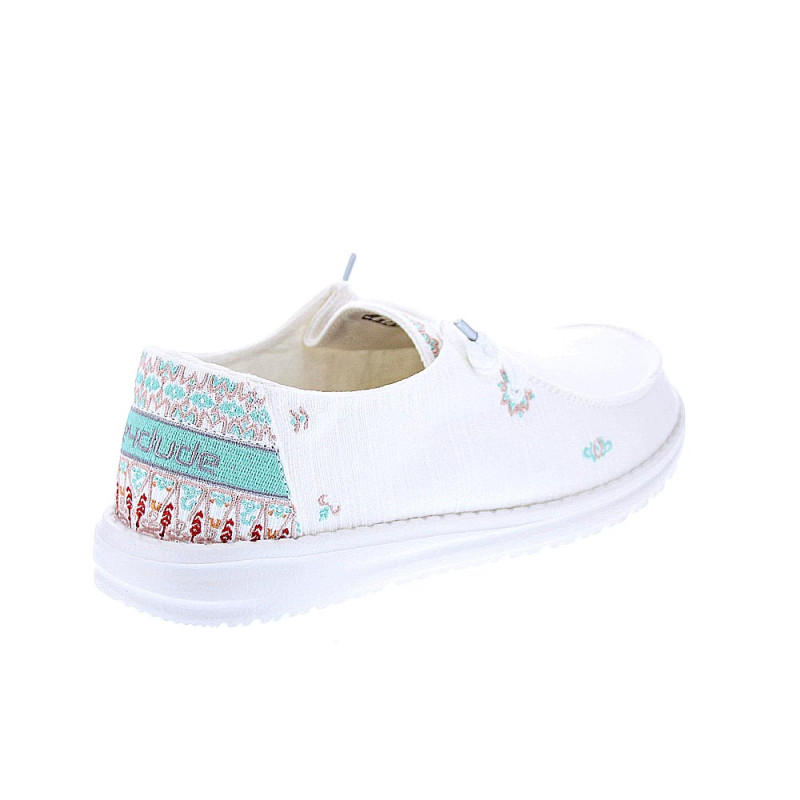Mocasines Hey Dude zapatos Mujer modelo Wendy Blanco 