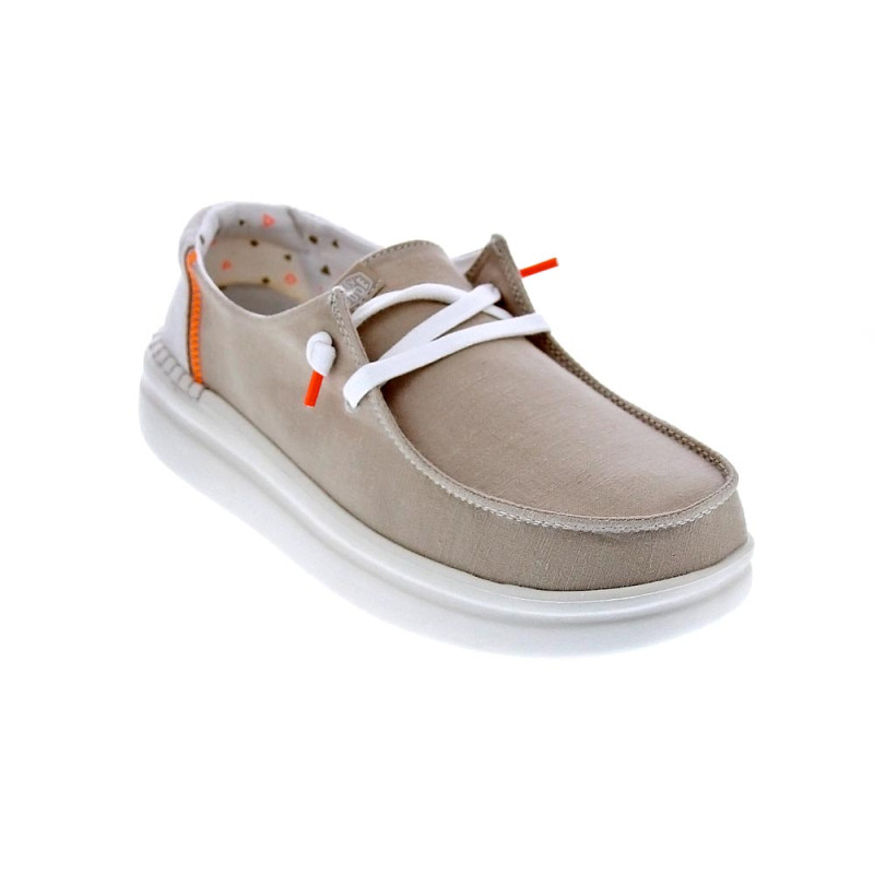 Mocasines Hey Dude zapatos Mujer modelo Wendy Rise Beige 