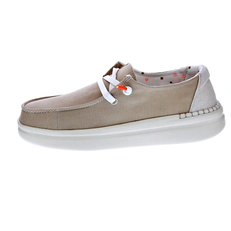 Mocasines Hey Dude zapatos Mujer modelo Wendy Rise Beige 