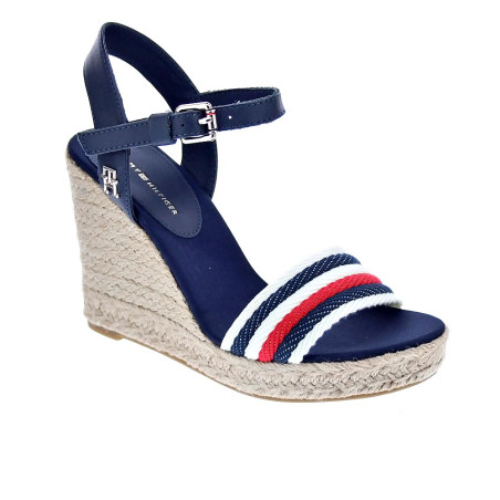 Sandalias Tommy Hilfiger zapatos Mujer modelo Corporate Wedge Azul 