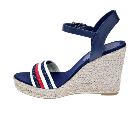 Sandalias Tommy Hilfiger zapatos Mujer modelo Corporate Wedge Azul 