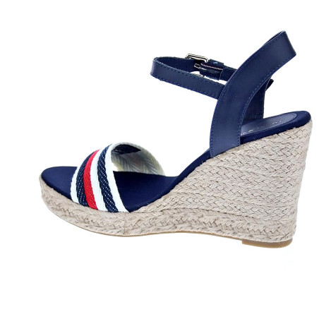 Sandalias Tommy Hilfiger zapatos Mujer modelo Corporate Wedge Azul 