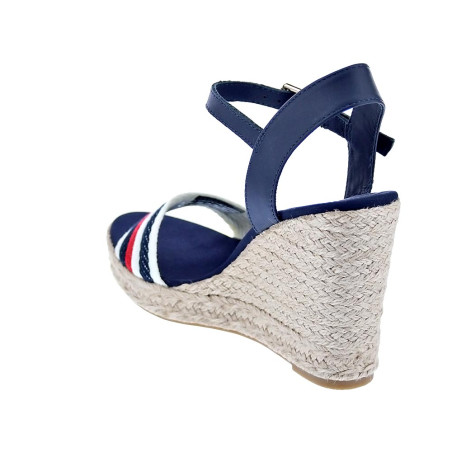 Sandalias Tommy Hilfiger zapatos Mujer modelo Corporate Wedge Azul 