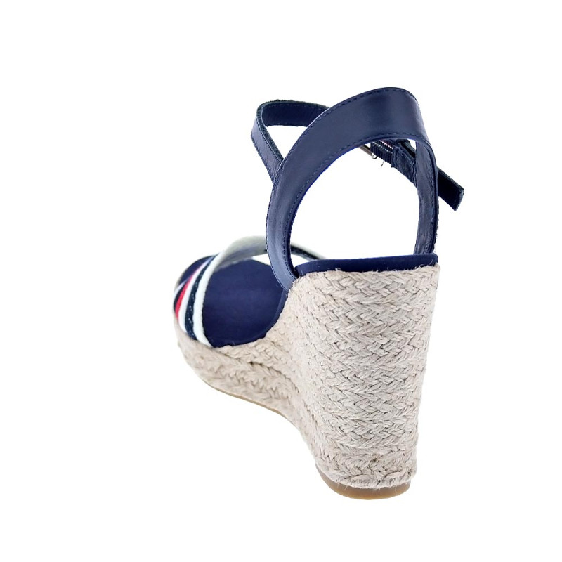 Sandalias Tommy Hilfiger zapatos Mujer modelo Corporate Wedge Azul 