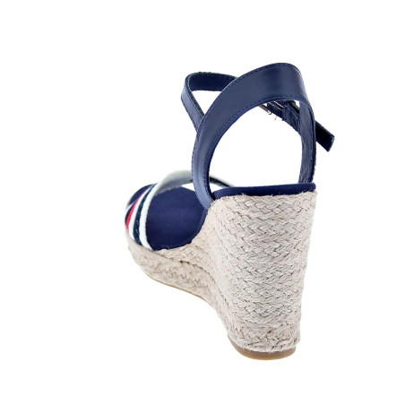 Sandalias Tommy Hilfiger zapatos Mujer modelo Corporate Wedge Azul 