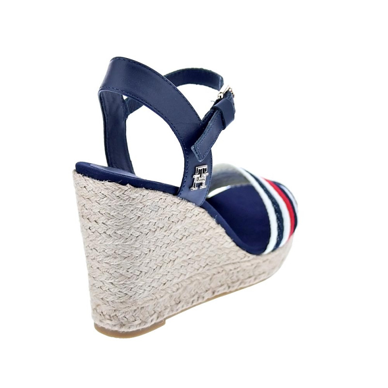 Sandalias Tommy Hilfiger zapatos Mujer modelo Corporate Wedge Azul 
