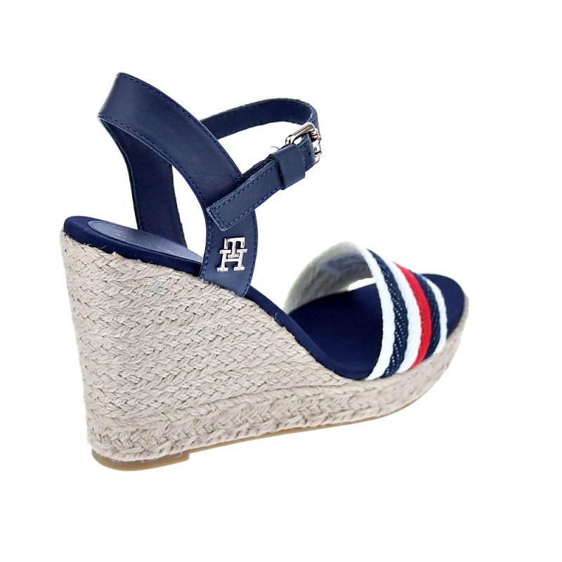 Sandalias Tommy Hilfiger zapatos Mujer modelo Corporate Wedge Azul 
