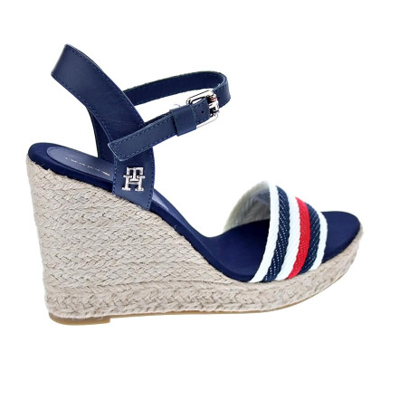 Sandalias Tommy Hilfiger zapatos Mujer modelo Corporate Wedge Azul 
