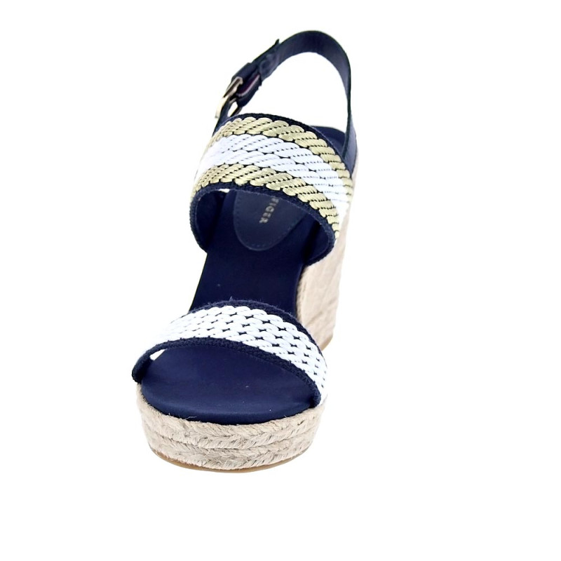 Sandalias Tommy Hilfiger zapatos Mujer modelo Golden Weebing Beige 