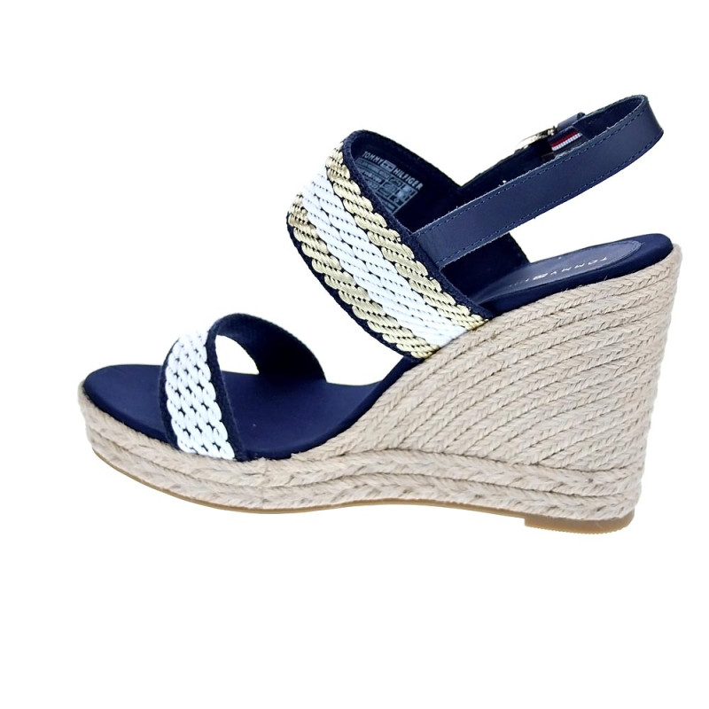 Sandalias Tommy Hilfiger zapatos Mujer modelo Golden Weebing Beige 