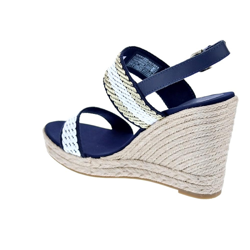 Sandalias Tommy Hilfiger zapatos Mujer modelo Golden Weebing Beige 