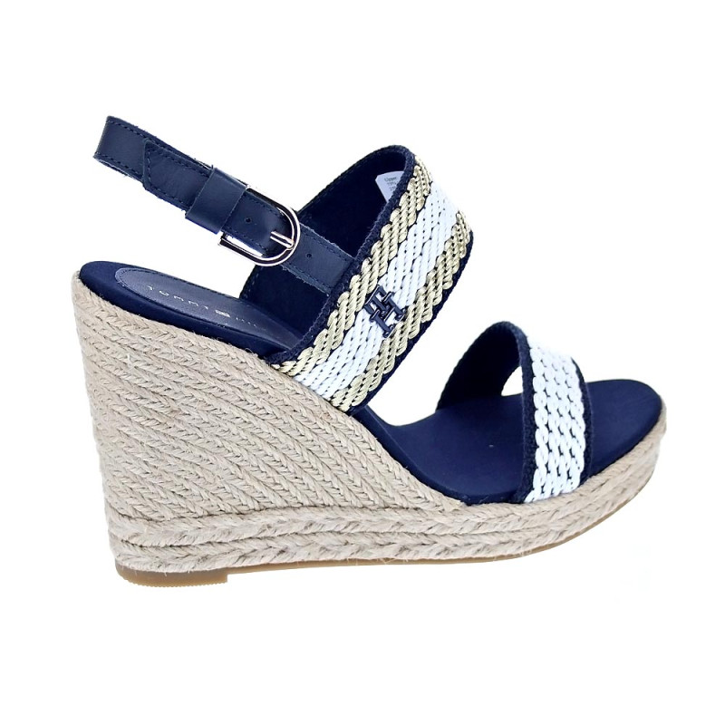 Sandalias Tommy Hilfiger zapatos Mujer modelo Golden Weebing Beige 