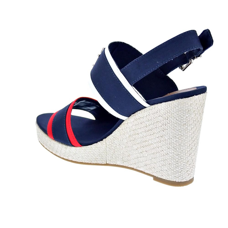 Sandalias Tommy Hilfiger zapatos Mujer modelo Feminine Wedge Azul 