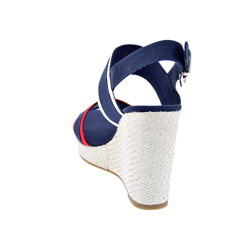 Sandalias Tommy Hilfiger zapatos Mujer modelo Feminine Wedge Azul 