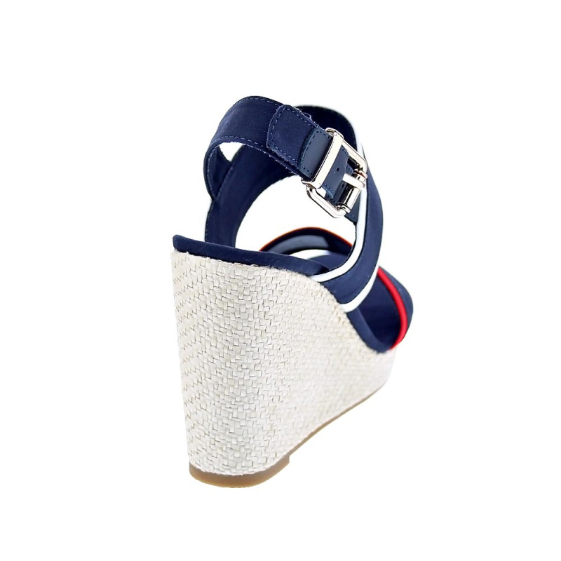 Sandalias Tommy Hilfiger zapatos Mujer modelo Feminine Wedge Azul 
