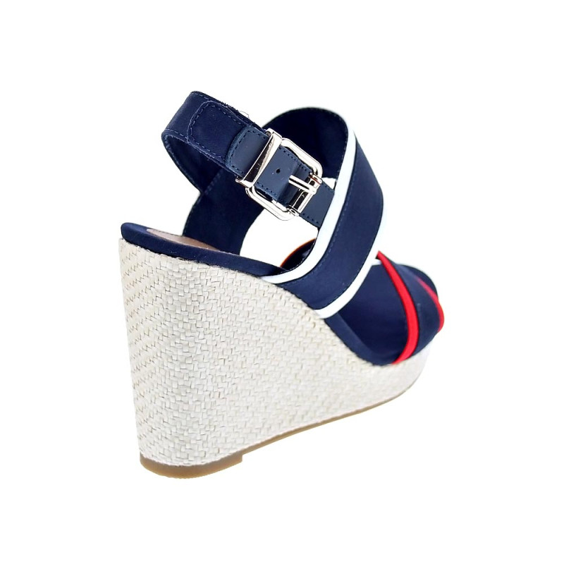 Sandalias Tommy Hilfiger zapatos Mujer modelo Feminine Wedge Azul 