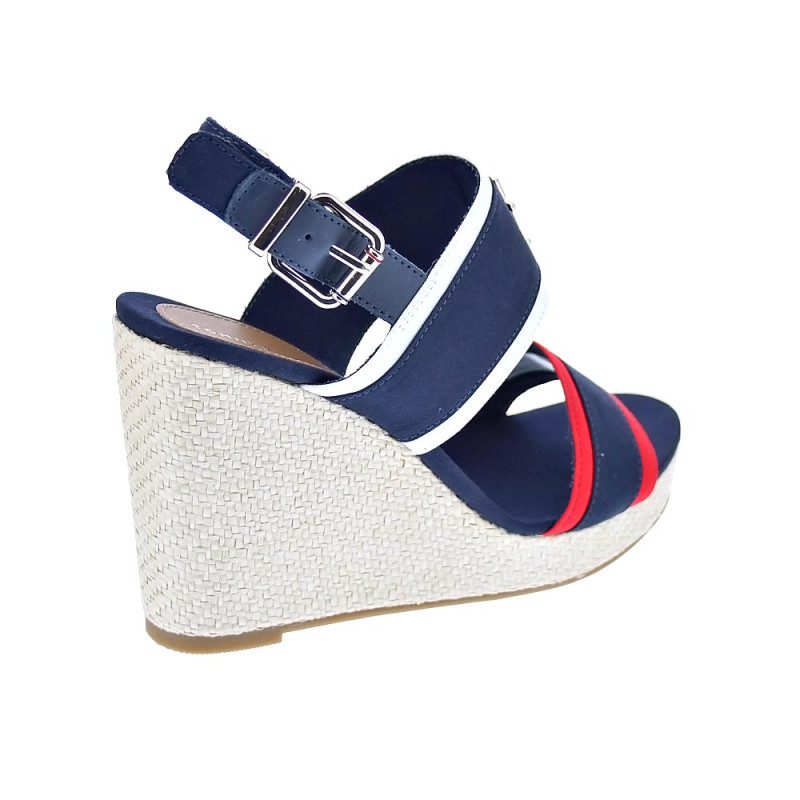 Sandalias Tommy Hilfiger zapatos Mujer modelo Feminine Wedge Azul 