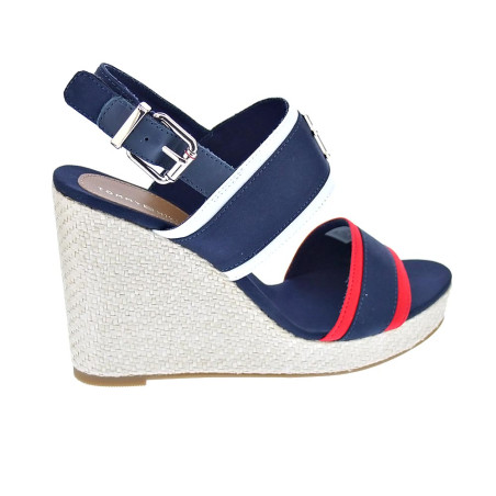 Sandalias Tommy Hilfiger zapatos Mujer modelo Feminine Wedge Azul 
