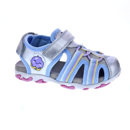 Sandalias Geox zapatos Niña modelo Flaffee Plata 