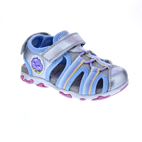 Sandalias Geox zapatos Niña modelo Flaffee Plata 