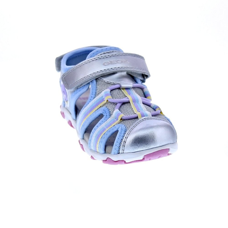 Sandalias Geox zapatos Niña modelo Flaffee Plata 
