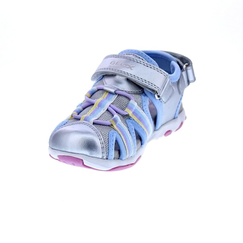 Sandalias Geox zapatos Niña modelo Flaffee Plata 