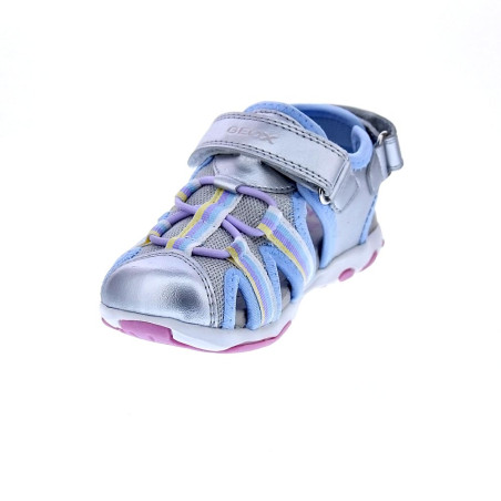 Sandalias Geox zapatos Niña modelo Flaffee Plata 