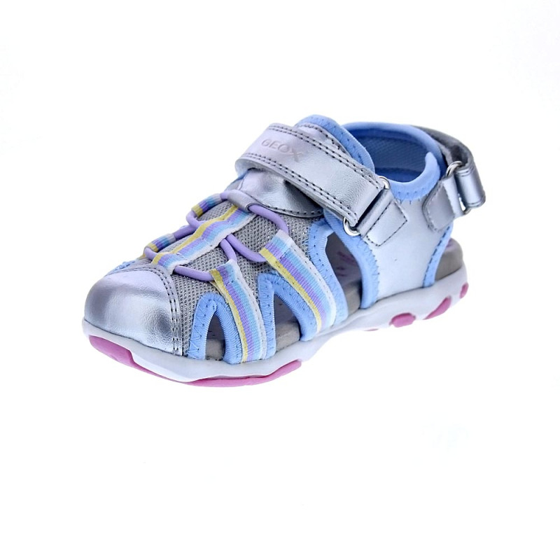 Sandalias Geox zapatos Niña modelo Flaffee Plata 