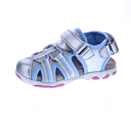 Sandalias Geox zapatos Niña modelo Flaffee Plata 