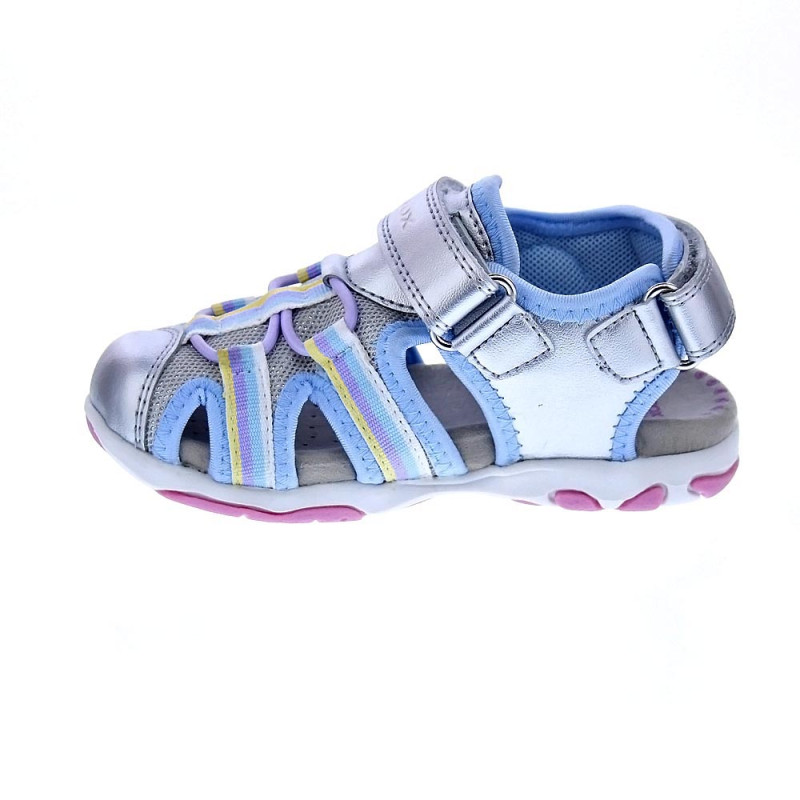 Sandalias Geox zapatos Niña modelo Flaffee Plata 