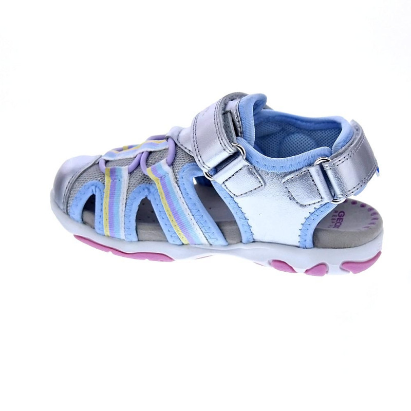 Sandalias Geox zapatos Niña modelo Flaffee Plata 