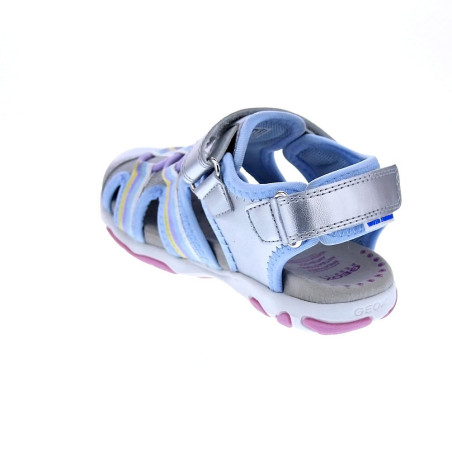 Sandalias Geox zapatos Niña modelo Flaffee Plata 