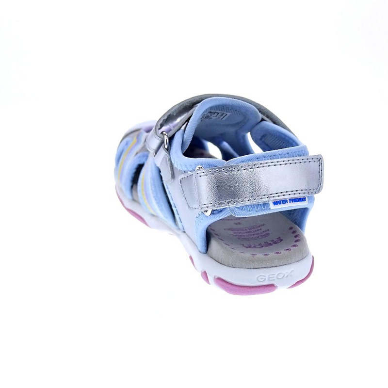 Sandalias Geox zapatos Niña modelo Flaffee Plata 