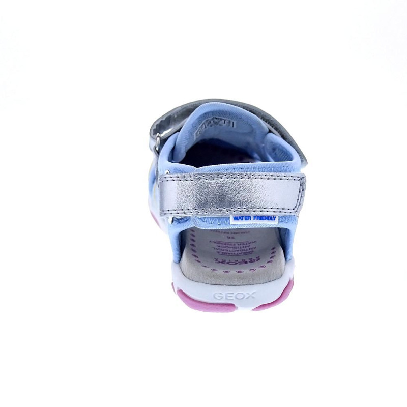 Sandalias Geox zapatos Niña modelo Flaffee Plata 