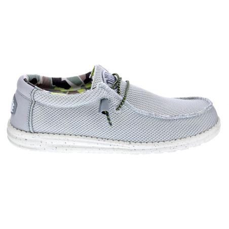 Mocasines Hey Dude zapatos Hombre modelo Wally Sox Triple Needle Blanco 