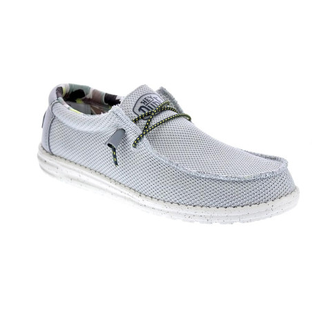 Mocasines Hey Dude zapatos Hombre modelo Wally Sox Triple Needle Blanco 